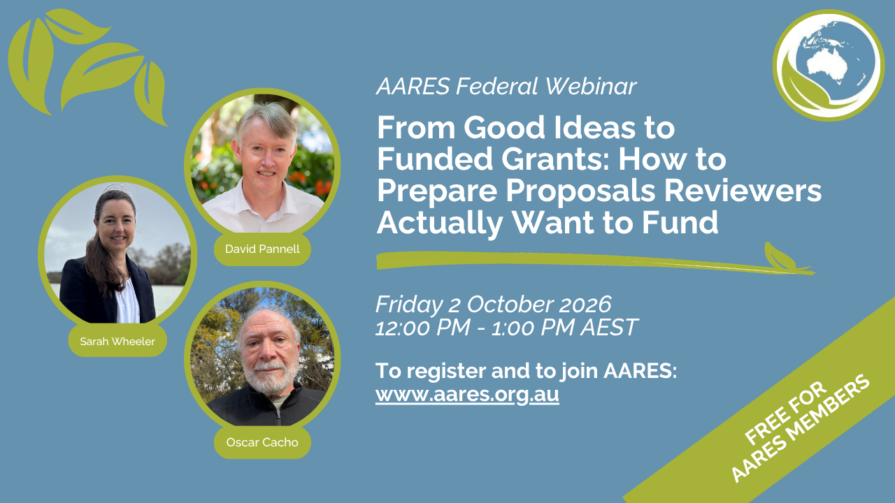 Thumbnail for AARES Federal Webinar: From Good Ideas to Funded Grants: How to Prepare Proposals Reviewers Actually Want to Fund